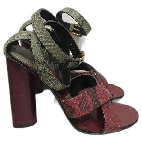 gucci red arielle 38|Arielle exotic leathers sandals Gucci Red size 38 EU in Exotic .